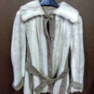 Faux Rabbit Fur Coat